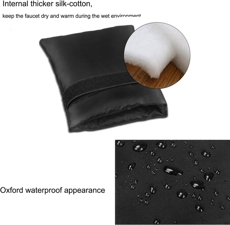 Jashem Outdoor Faucet Covers for Winter 3 Packs Hose Bib Protector Spout Cover,Garden Faucet Socks, Outside Spigot Pipe Freeze Protection Cover,Insulated Tap Pouch (Small) - Image 3